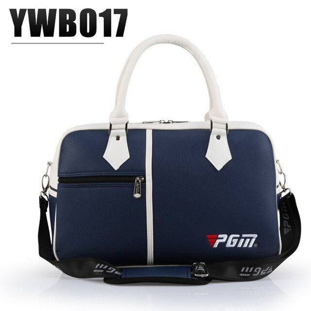Bolsa de golf PGM para ropa, zapatos de PU para hombres y mujeres, bandolera de gran capacidad, ultraligera y portátil, YWB017