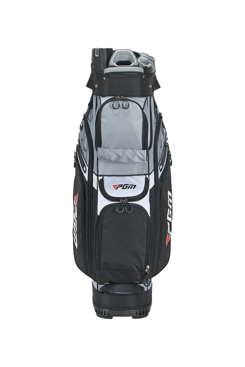 Bolsa para carrito de golf PGM con 14 compartimentos, organizador, divisor y tapa silenciosa, impermeable, color negro