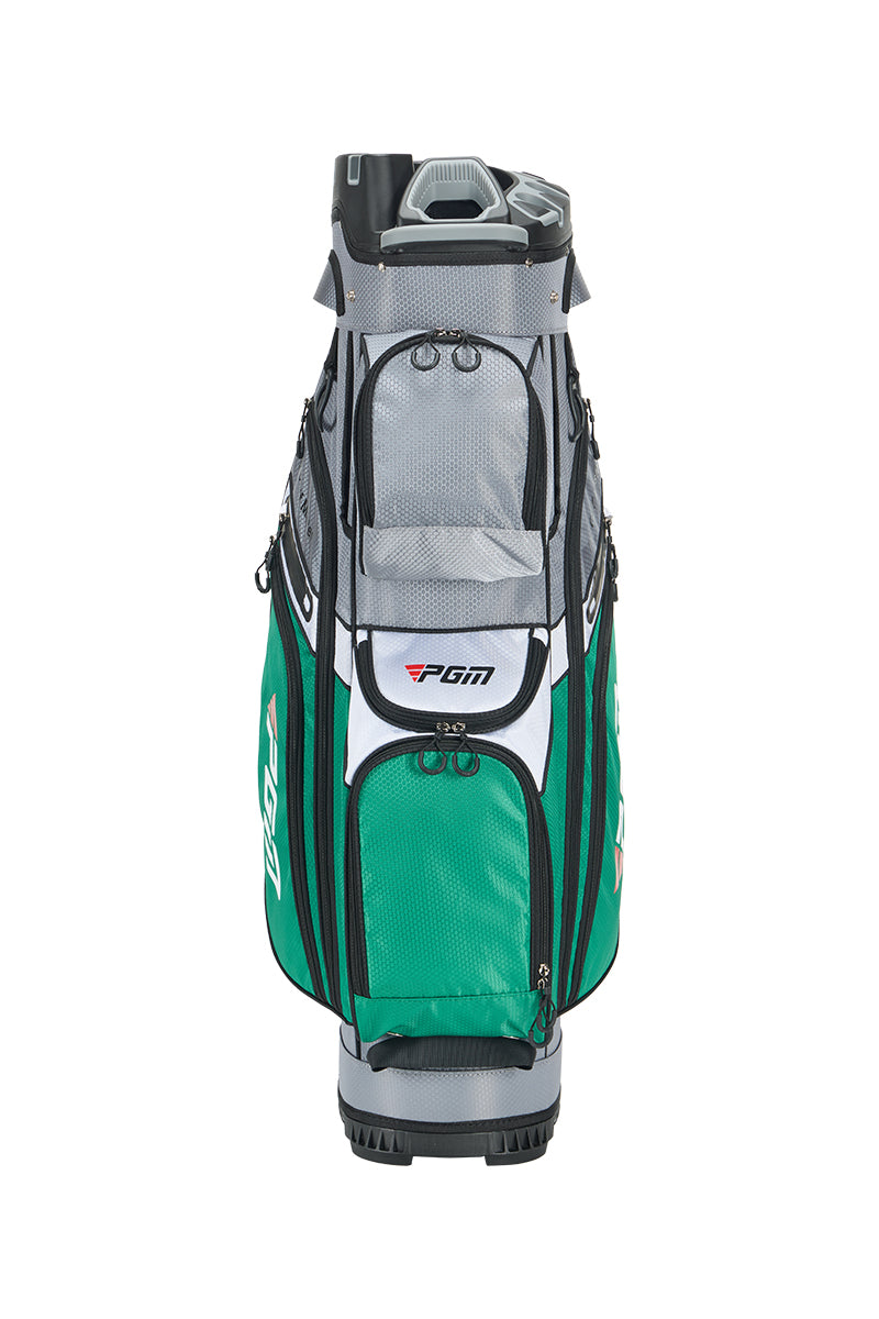 Bolsa para carrito de golf PGM, organizador de 14 compartimentos, tapa silenciosa, impermeable, verde