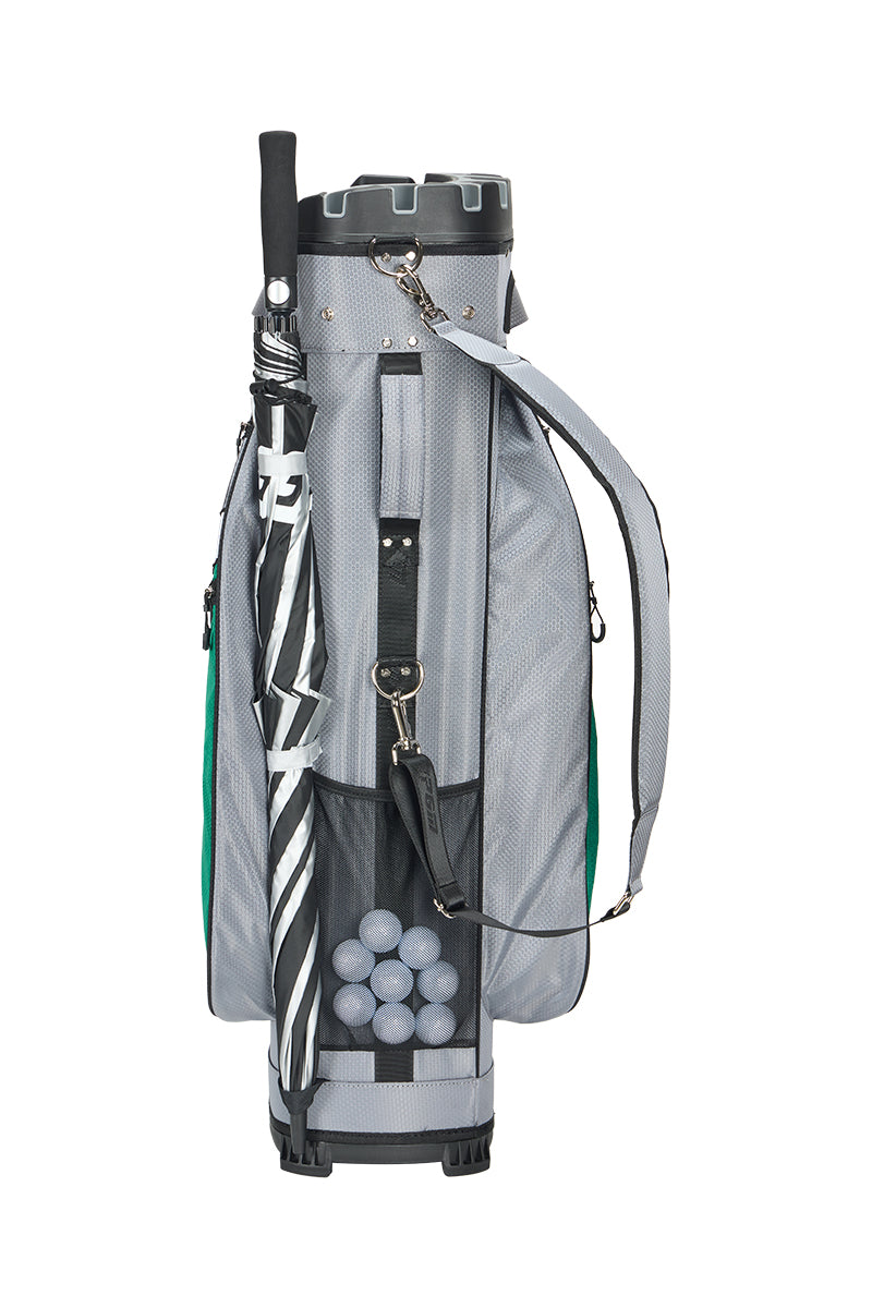 Bolsa para carrito de golf PGM, organizador de 14 compartimentos, tapa silenciosa, impermeable, verde
