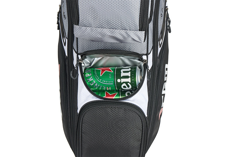 Bolsa para carrito de golf PGM con 14 compartimentos, organizador, divisor y tapa silenciosa, impermeable, color negro