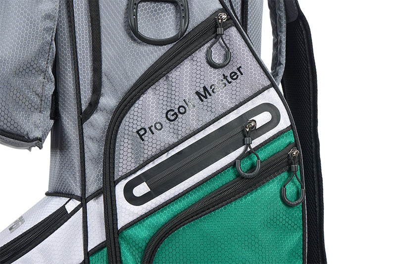 Bolsa para carrito de golf PGM, organizador de 14 compartimentos, tapa silenciosa, impermeable, verde