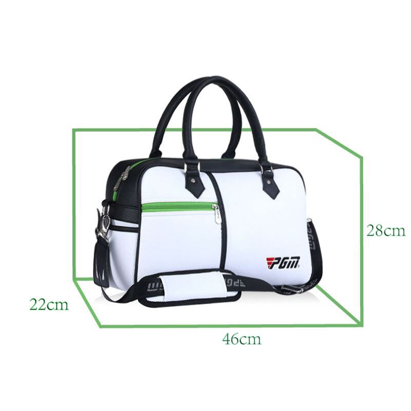 Bolsa de golf PGM para ropa, zapatos de PU para hombres y mujeres, bandolera de gran capacidad, ultraligera y portátil, YWB017