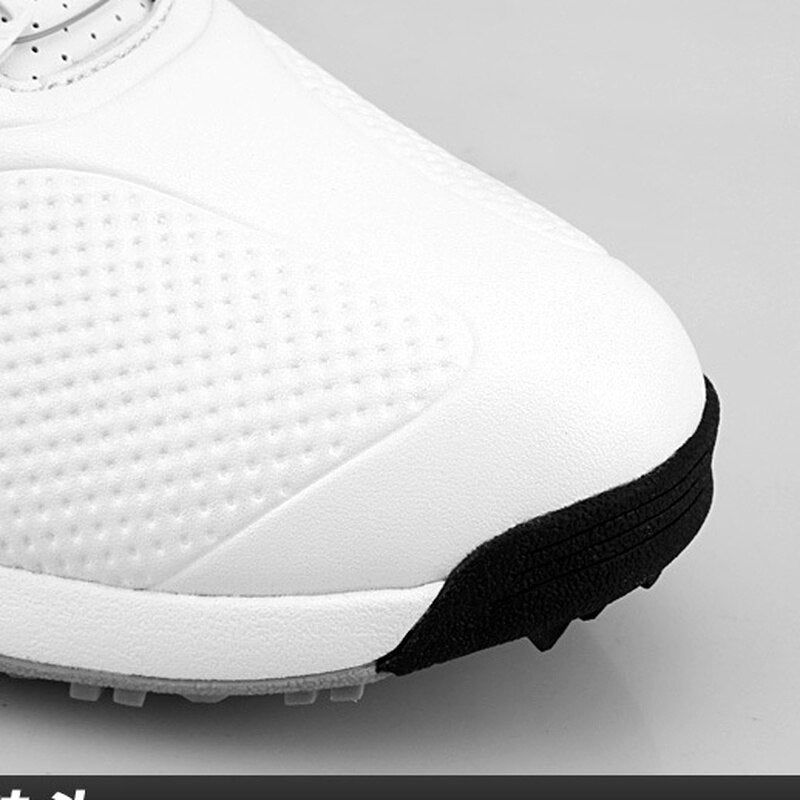 Zapatos de golf PGM de piel auténtica para hombre, color negro, impermeables, estilo inglés, antideslizantes, transpirables, informales, para negocios, XZ118