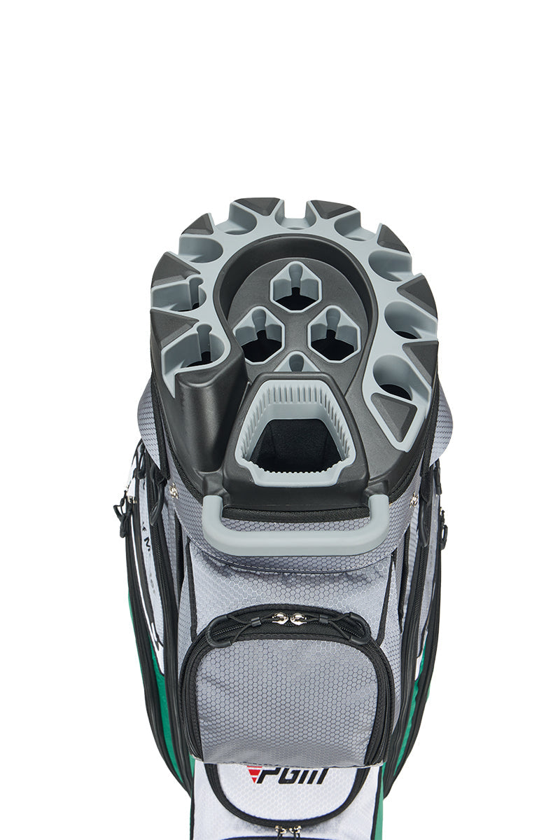 Bolsa para carrito de golf PGM, organizador de 14 compartimentos, tapa silenciosa, impermeable, verde