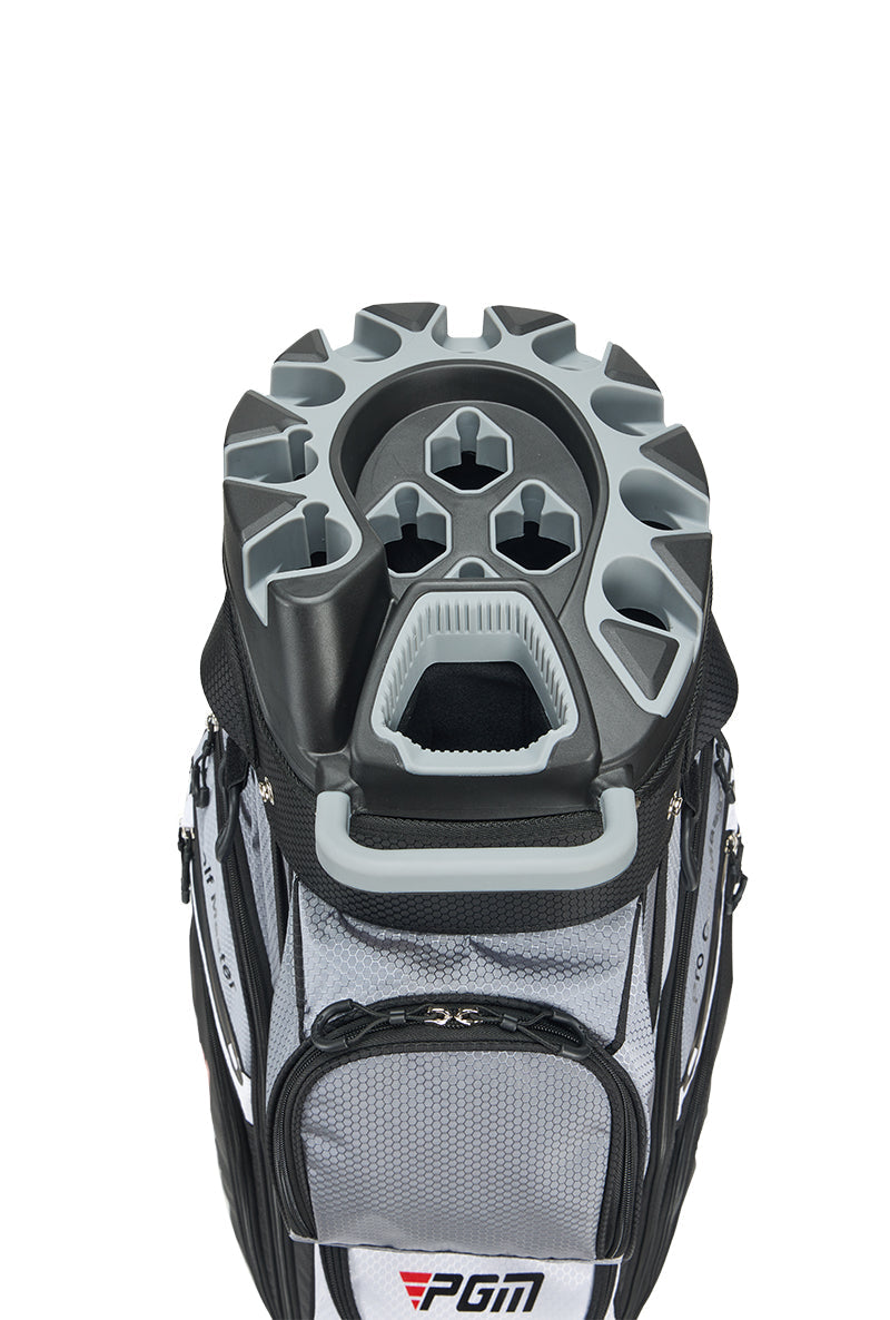 Bolsa para carrito de golf PGM con 14 compartimentos, organizador, divisor y tapa silenciosa, impermeable, color negro