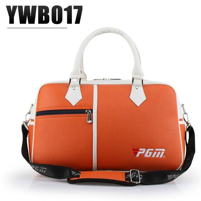Bolsa de golf PGM para ropa, zapatos de PU para hombres y mujeres, bandolera de gran capacidad, ultraligera y portátil, YWB017