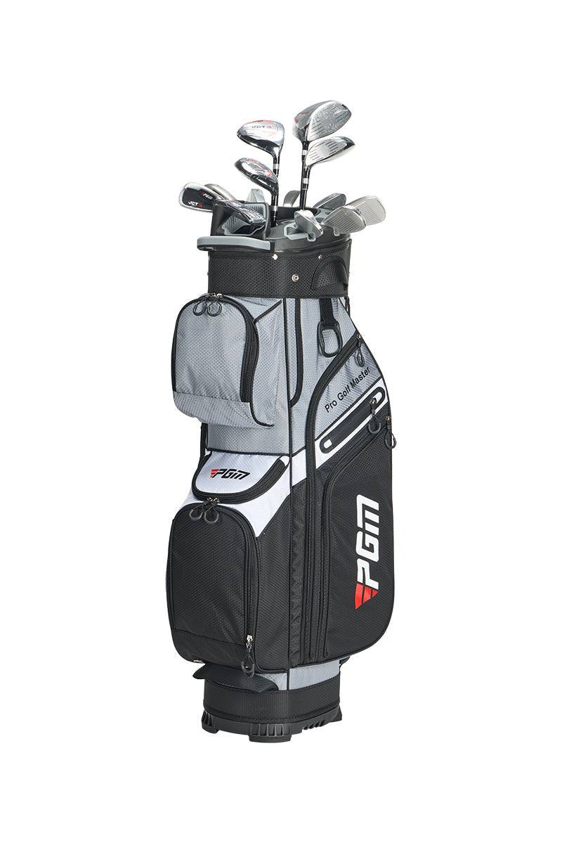 Bolsa para carrito de golf PGM con 14 compartimentos, organizador, divisor y tapa silenciosa, impermeable, color negro