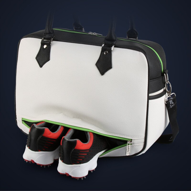 Bolsa de golf PGM para ropa, zapatos de PU para hombres y mujeres, bandolera de gran capacidad, ultraligera y portátil, YWB017