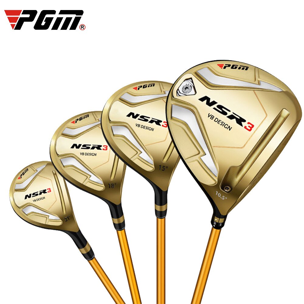 Juego completo de palos de golf PGM NSR-3 para hombre, driver, hierros de madera, putter, varilla flexible de grafito o acero, y bolsa MTG033