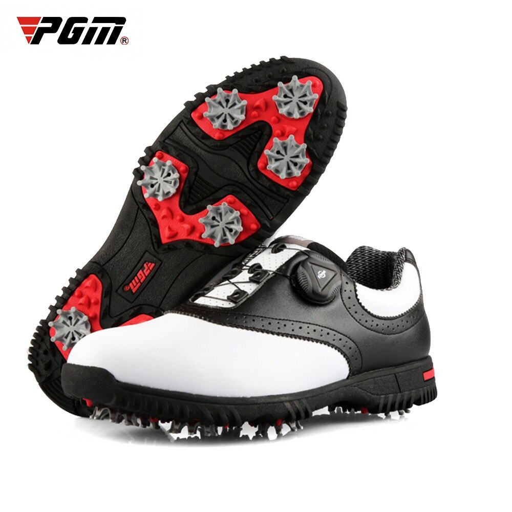 Zapatos de golf PGM para hombre, impermeables, con hebillas giratorias, antideslizantes, multifuncionales, XZ130