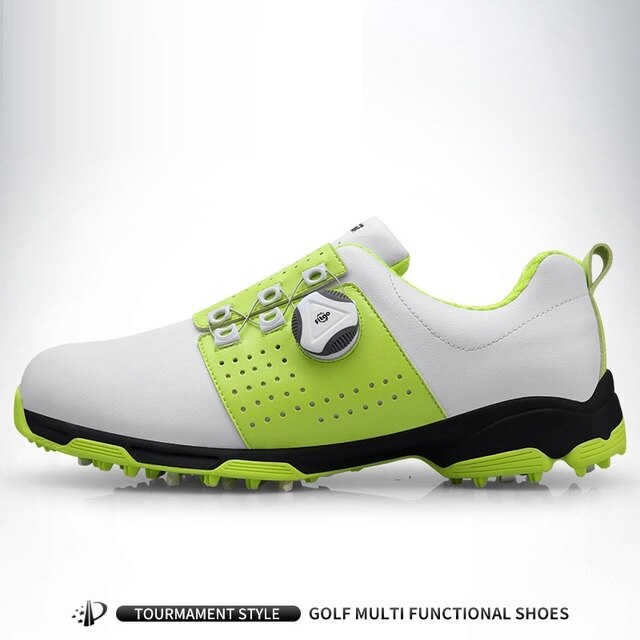 Zapatos de golf PGM para hombre, impermeables, deportivos, con clavos, antideslizantes, con hebilla y tacos, XZ096