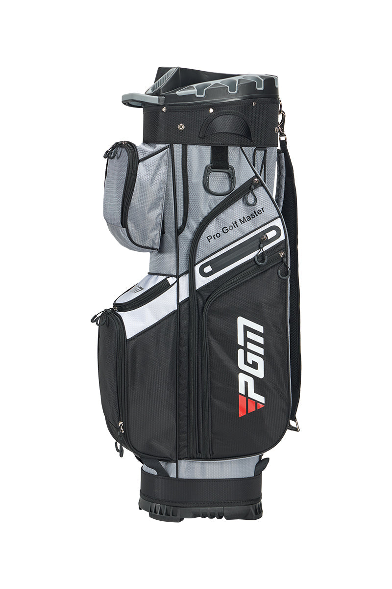 Bolsa para carrito de golf PGM con 14 compartimentos, organizador, divisor y tapa silenciosa, impermeable, color negro