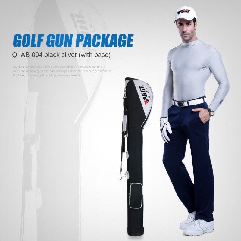 Bolsa de golf PGM para hombre y mujer, ultraligera y portátil, con capacidad para 6-7 palos, de nailon impermeable, color negro, QIAB004