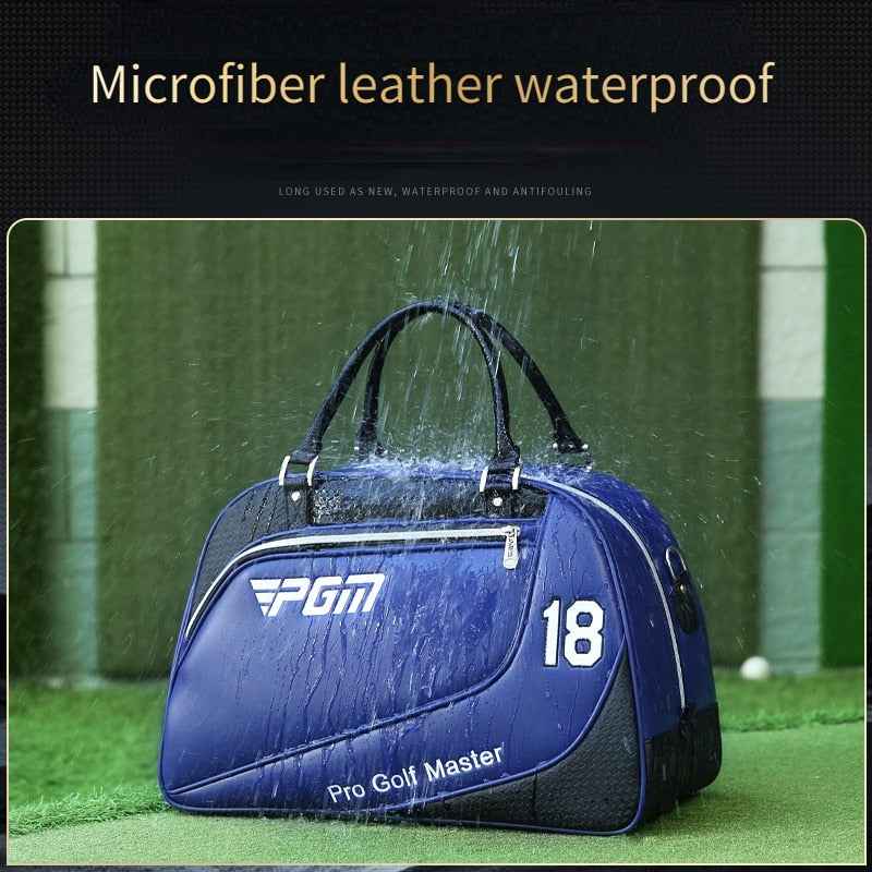 Bolsa de golf PGM para hombre, impermeable, de poliuretano, para pelotas, de gran capacidad, para ropa, zapatos de golf, para viaje, YWB035