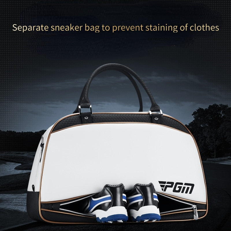 Bolsa de golf PGM para hombre, impermeable, de poliuretano, para pelotas, de gran capacidad, para ropa, zapatos de golf, para viaje, YWB035