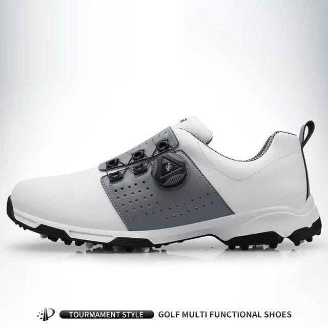 Zapatos de golf PGM para hombre, impermeables, deportivos, con clavos, antideslizantes, con hebilla y tacos, XZ096