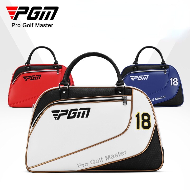 Bolsa de golf PGM para hombre, impermeable, de poliuretano, para pelotas, de gran capacidad, para ropa, zapatos de golf, para viaje, YWB035 