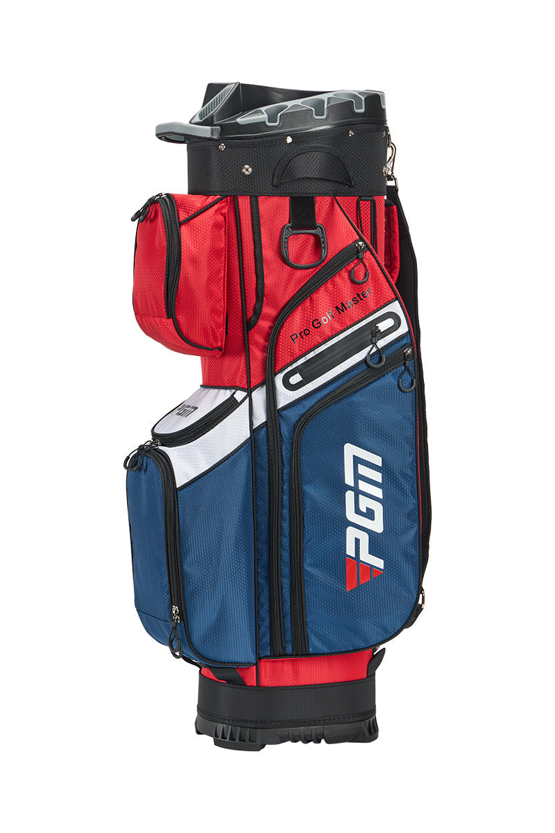 Bolsa para carrito de golf PGM con 14 compartimentos, organizador, divisor y tapa silenciosa, impermeable, azul