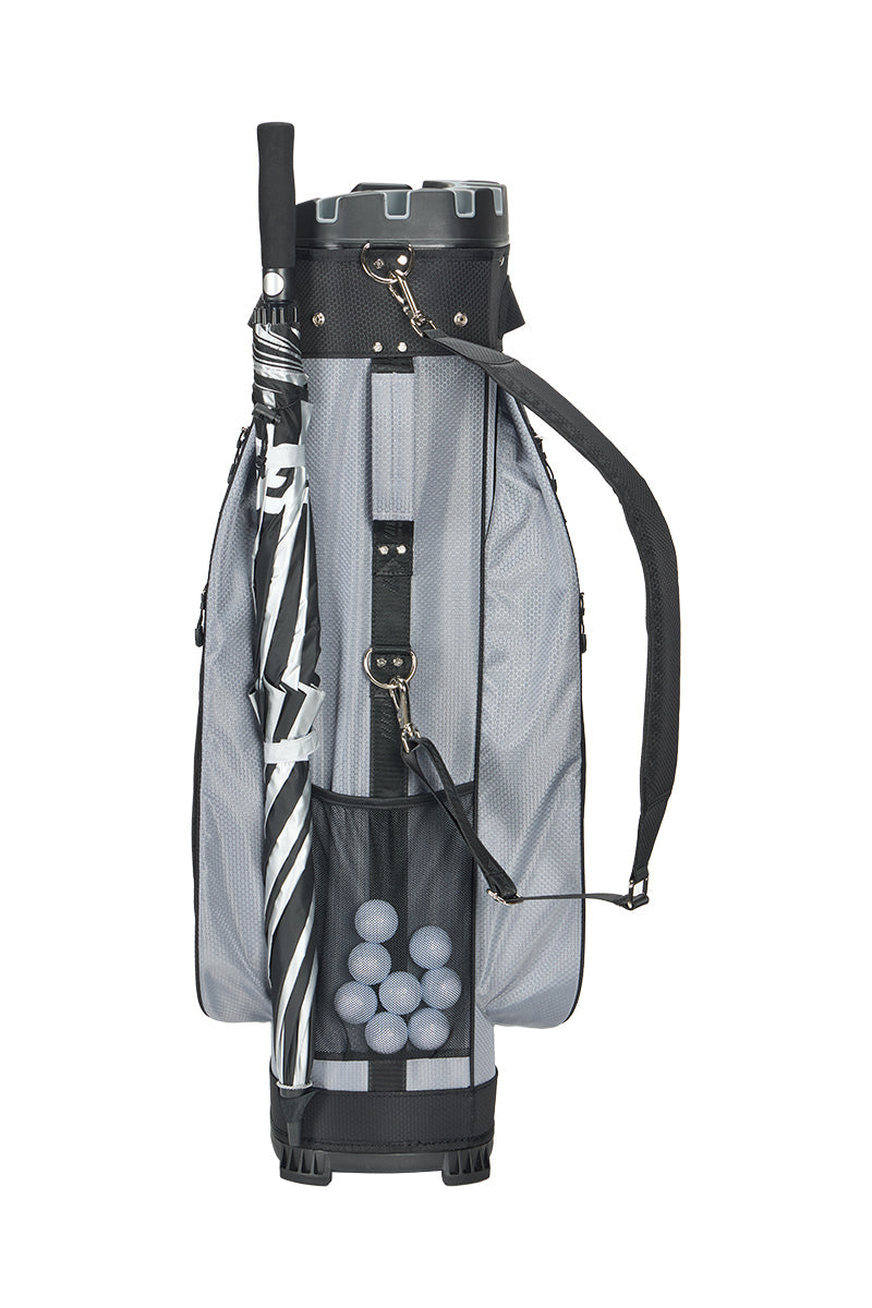Bolsa para carrito de golf PGM con 14 compartimentos, organizador, divisor y tapa silenciosa, impermeable, color negro
