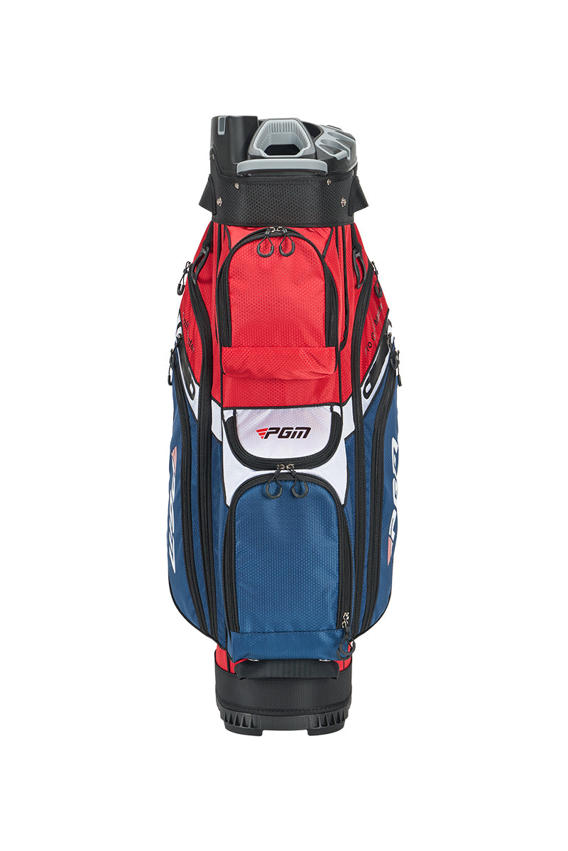 Bolsa para carrito de golf PGM con 14 compartimentos, organizador, divisor y tapa silenciosa, impermeable, azul
