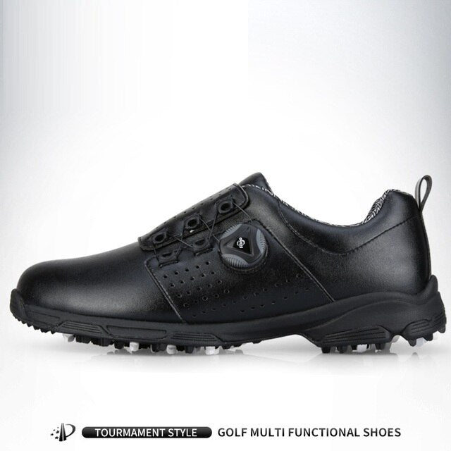 Zapatos de golf PGM para hombre, impermeables, deportivos, con clavos, antideslizantes, con hebilla y tacos, XZ096 