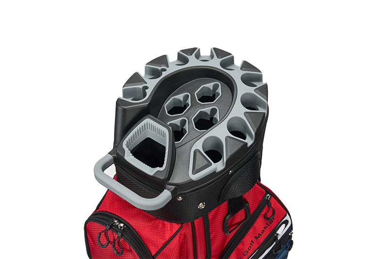 Bolsa para carrito de golf PGM con 14 compartimentos, organizador, divisor y tapa silenciosa, impermeable, azul