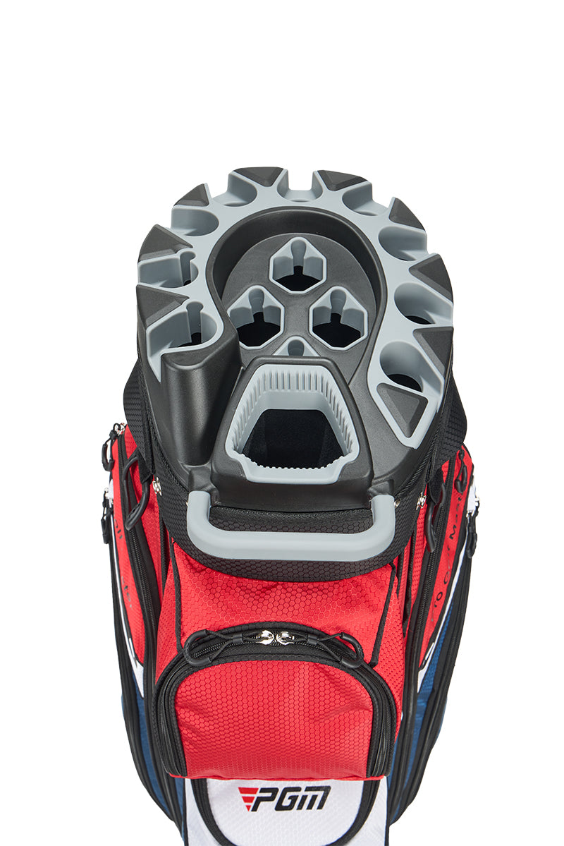 Bolsa para carrito de golf PGM con 14 compartimentos, organizador, divisor y tapa silenciosa, impermeable, azul