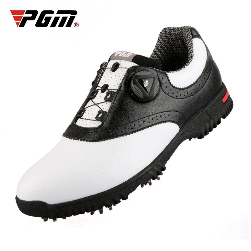 Zapatos de golf PGM para hombre, impermeables, con hebillas giratorias, antideslizantes, multifuncionales, XZ130 