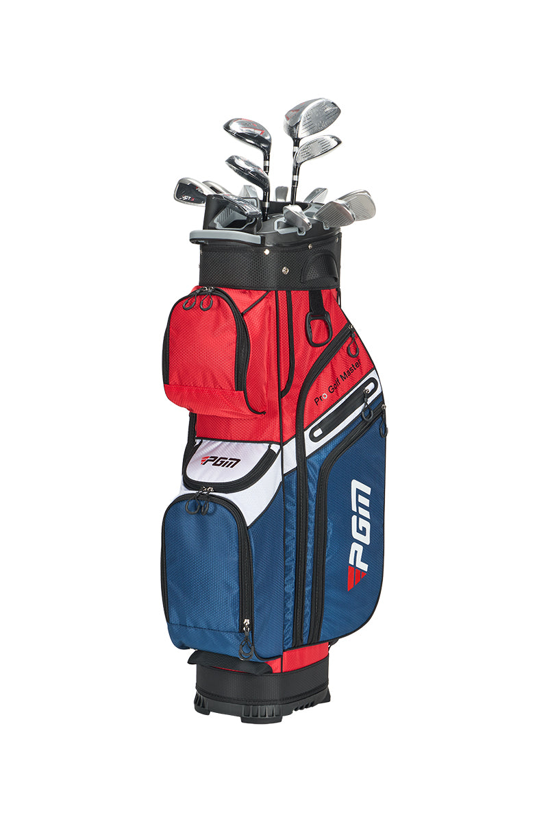 Bolsa para carrito de golf PGM con 14 compartimentos, organizador, divisor y tapa silenciosa, impermeable, azul