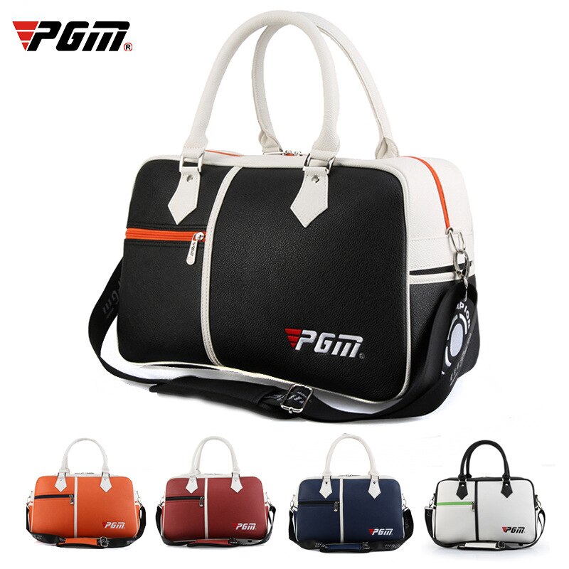 Bolsa de golf PGM para ropa, zapatos de PU para hombres y mujeres, bandolera de gran capacidad, ultraligera y portátil, YWB017 