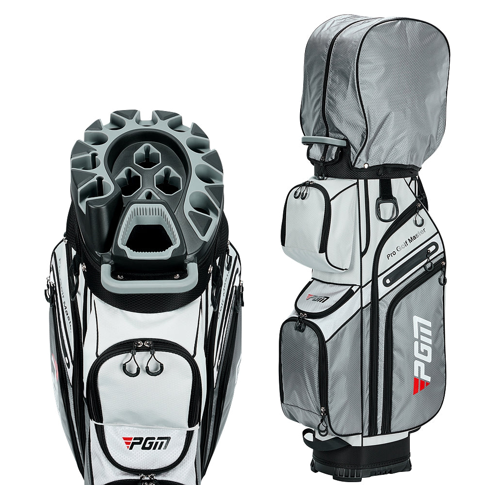 PGM Golf Cart Bag 14 Way Organizer Divider Silent Top Waterproof Bag/Black