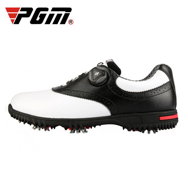 Zapatos de golf PGM para hombre, impermeables, con hebillas giratorias, antideslizantes, multifuncionales, XZ130 